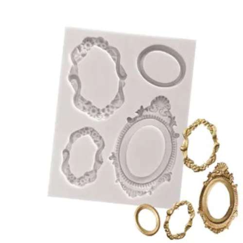 Oval Picture Frames Silicone Mould